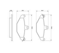 Plaquettes de frein Low-Metallic 0 986 461 148 BOSCH pour RENAULT 21 21 Break