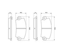 Bosch Plaquettes de frein 0 986 461 396 - Jeu de 4 pour Renault Citroën Peugeot Dacia