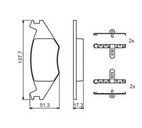 Plaquettes de frein 0 986 468 890 BOSCH pour VW SEAT
