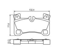 Plaquettes de frein Low-Metallic 0 986 494 205 BOSCH pour AUDI VW PORSCHE