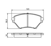 Bosch Plaquettes de frein 0 986 494 225 – Jeu de 4 – Réf. 0986494225
