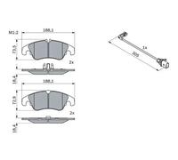 Plaquettes de frein Low-Metallic 0 986 494 259 BOSCH pour AUDI A5 A5 Sportback