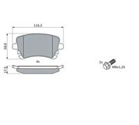 Plaquettes de frein Low-Metallic 0 986 494 303 BOSCH pour AUDI VW