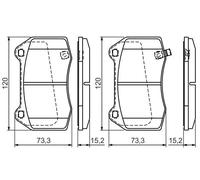 Bosch Plaquettes de frein 0 986 494 310 pour Subaru, Nissan