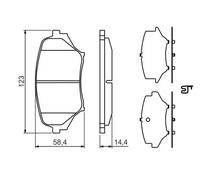 BOSCH Plaquettes de frein Low-Metallic 0 986 494 322 Jeu de 4 pour MAZDA MX-5 III