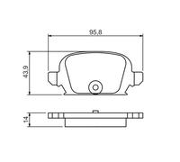 Plaquettes de frein Low-Metallic 0 986 494 340 BOSCH pour OPEL TIGRA TwinTop