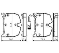 Bosch Plaquettes de frein 0 986 494 364 pour Mercedes‑Benz SL Classe S Coupé CLS