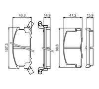 Bosch Jeu de 4 plaquettes de frein 0 986 494 412 – Réf. 0986494412