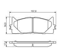 Bosch Jeu de plaquettes de frein 0 986 494 430 – Avant, frein à disque, pour Toyota/Lexus