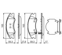 Bosch Kit de plaquettes de frein 0 986 494 577 – frein à disque pour KIA