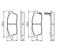 Plaquettes de frein Low-Metallic 0 986 494 700 BOSCH pour CITROËN PEUGEOT