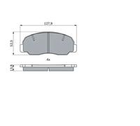 Plaquettes de frein Low-Metallic 0 986 494 944 BOSCH pour DAIHATSU TAFT