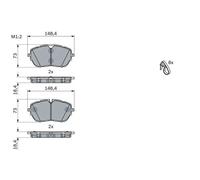 Plaquettes de frein Low-Metallic 0 986 494 946 BOSCH pour PEUGEOT OPEL DS