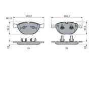 Plaquettes de frein Low-Metallic 0 986 494 955 BOSCH pour JAGUAR XF I XJ