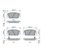 Plaquettes de frein Low-Metallic 0 986 494 979 BOSCH pour HYUNDAI KIA