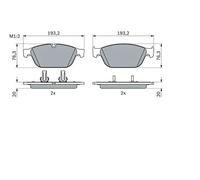 Bosch Jeu de plaquettes de frein 0 986 494 988 Avant pour Audi A8 D4/Q5