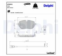 Plaquettes de frein Low-Metallic LP4021 DELPHI pour AUDI CUPRA SKODA VW