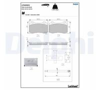 DELPHI LP5009EV Plaquettes de frein