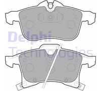 Delphi Plaquettes de frein Avant LP1861 avec indicateur d'usure sans accessoires – Compatible OPEL