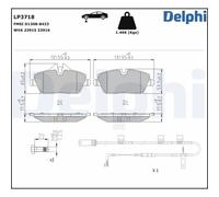Kit de plaquettes de frein, frein à disque DELPHI LP3718