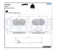 DELPHI LP3862 Plaquettes de frein