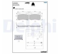 Plaquettes de frein LP5009EV DELPHI pour TESLA MODEL S MODEL X