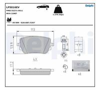 Plaquettes de frein LP5016EV DELPHI pour MERCEDES-BENZ EQB EQA