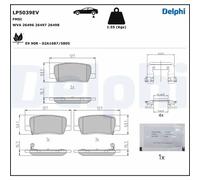Kit de plaquettes de frein, frein à disque DELPHI LP5039EV
