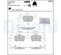 Kit de plaquettes de frein, frein à disque DELPHI LP5041EV