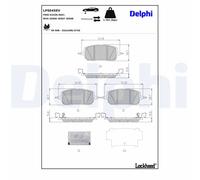 Plaquettes de frein LP5045EV DELPHI pour MAZDA MX-30