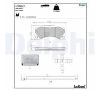 DELPHI Plaquettes de freins Avant avec accessoires LP5060EV
