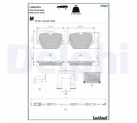 Plaquettes de frein LP5067EV DELPHI pour BMW Z4 Roadster i4 4 Gran Coupe