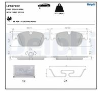 Plaquettes de frein LP5077EV DELPHI pour VOLVO POLESTAR