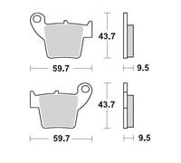 Moto-master Honda/tm Racing 094311 Sintered Brake Pads Noir