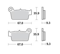 MOTO MASTER BRAKEPAD RACING YAMAHA YZ/WR, KAWASAKI KXF250/450 - 094511