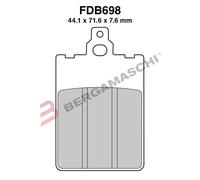 Ferodo Plaquettes de frein moto FDB698P Platinum Road pour étrier Grimeca 2 pistons 1025-1 Paire