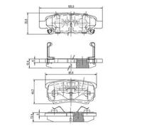 Plaquettes de frein N3615015 NIPPARTS pour DODGE JEEP MITSUBISHI CHRYSLER