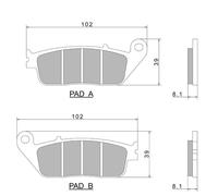 Nissin Premium A0020 2p-202ns Semi-sintered Brake Pads Clair