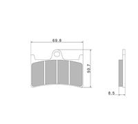 PLAQUETTES DE FREIN NISSIN A0100 PREMIUM SEMI-METALLIC 2P 210NS POUR YAMAHA B...