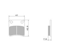 Nissin Premium A0420 2p-246ns Semi-sintered Brake Pads Argenté