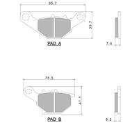 PLAQUETTES DE FREIN NISSIN A0680 PREMIUM SEMI-METALLIC 2P 279NS POUR KAWASAKI...