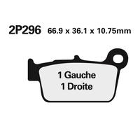 Nissin Plaquettes de frein 2P-296ST-MX métal fritté Route/Off-Road 135 mm