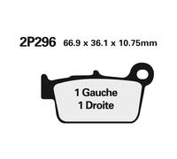 Nissin Plaquettes de frein 2P-296ST-MX métal fritté Route/Off-Road 135 mm