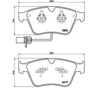 Brembo Plaquettes de frein P 05 003 pour Bentley Continental Coupé Flying Spur