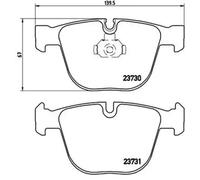 Jeu de plaquettes de frein BREMBO P 06 026, arrière