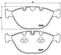 Plaquettes de frein P 06 028 BREMBO pour BMW X5