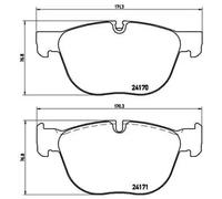 Plaquettes de frein P 06 049 BREMBO pour BMW X5 X6 X4