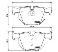 Plaquettes de frein P 06 056 BREMBO pour BMW X6 X5