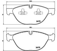 Plaquettes de frein P 06 058 BREMBO pour BMW X5 X6