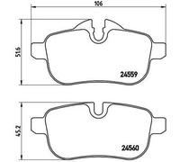 Plaquettes de frein P 06 062 BREMBO pour BMW Z4 Roadster